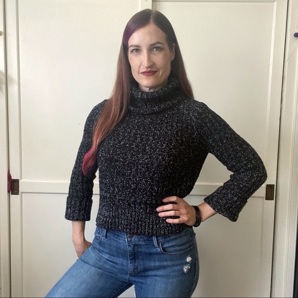 Free People Black Cowl Neck Sweater - Picture 1 of 3